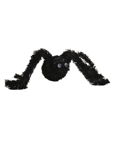 Black Tinsel Spider With Googly Eyes - Gisela Graham